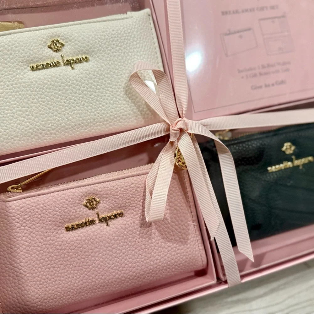 Nanette Lepore Pink, White, and Black Wallet Set - Picture 3 of 5